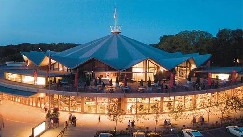 Stratford Festival theatre at night