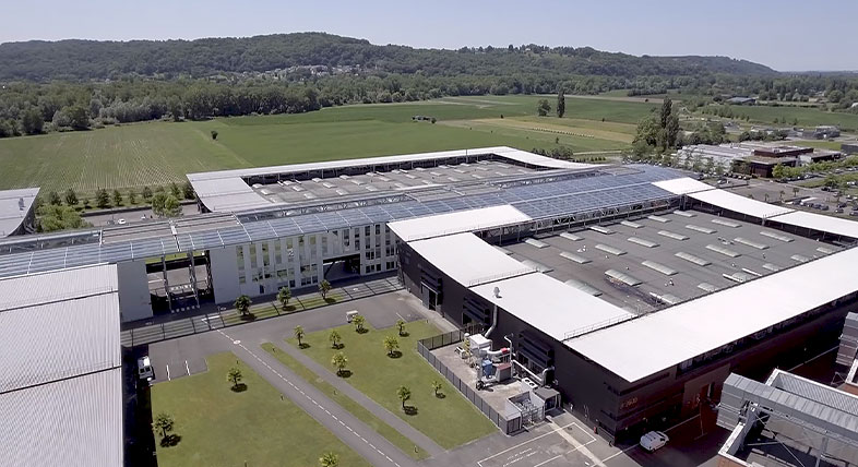 Aerial view of Safran industrial plant