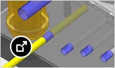 PowerMill interface showing changes made to impact cutting tool retracting moves when drilling deep holes